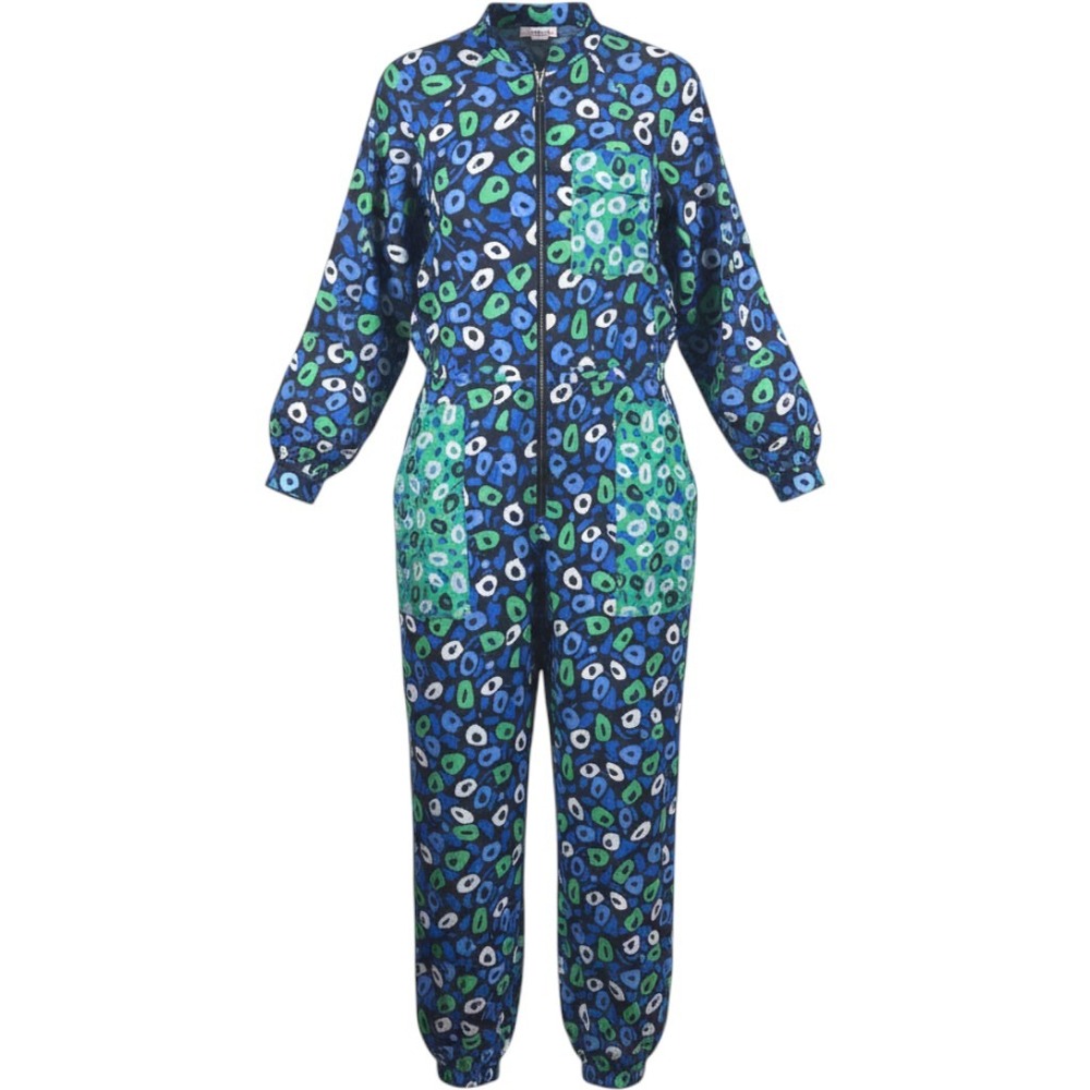 NWT Diane von Furstenberg x Target Long Sleeve Utility Jazz Green Jumpsuit Sz S
